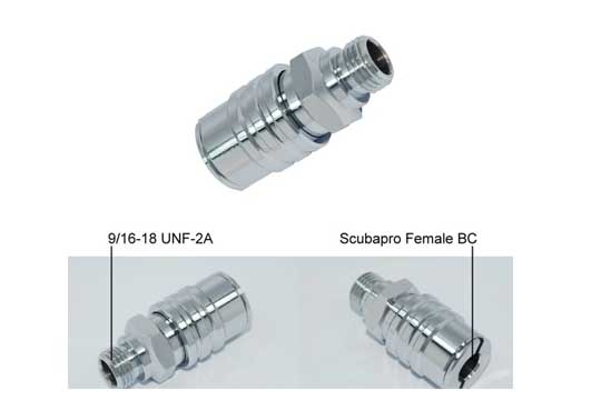公9/16 轉SCUBAPRO                                        BC快卸母端接頭