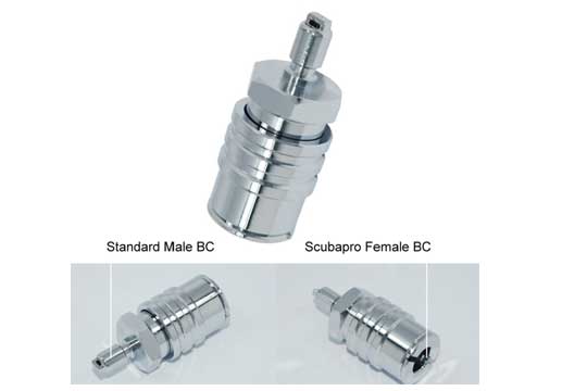 快卸接頭                                                          公端標準-母端SCUBAPRO