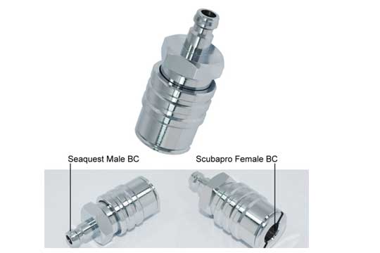 快卸接頭                                                       公端SEAQUEST-母端SCUBAPRO