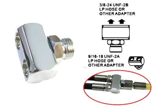 9/16-18 TO 3/8-24x2 一對二接頭