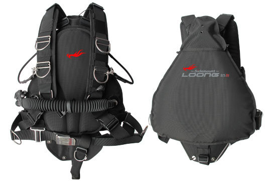 25-30磅加強氣囊側掛潛水用BCD 黑