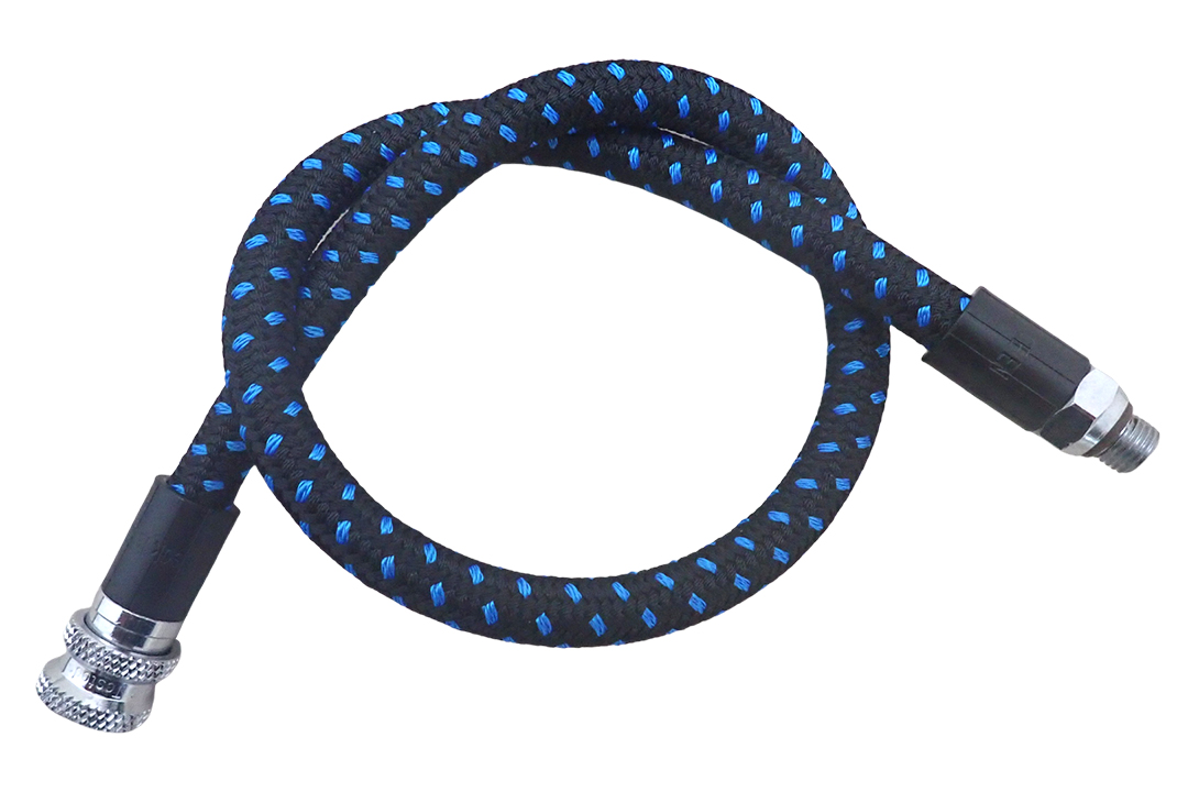 BC編織布管(塑鋼套) 22"(約56cm)  黑底藍點 W.P. 700PSI