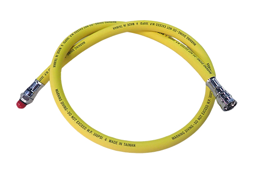 二級橡膠管 36"(約92cm) 黃色 W.P. 300 PSI