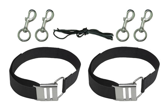 氣瓶固定帶吊掛組 80Cuft氣瓶用(一對含勾扣)