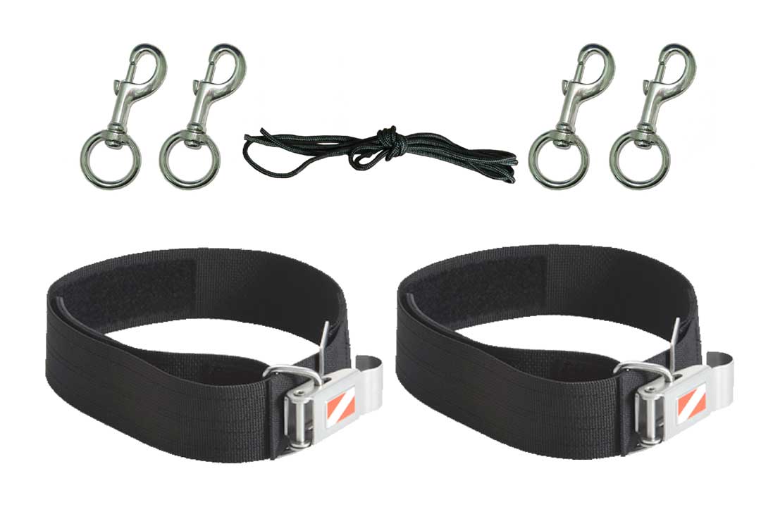 快拆式側掛氣瓶固定帶 80Cuft氣瓶用(一對含勾扣)