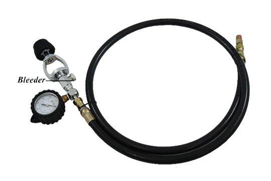 充氣機對氣瓶用輸氣管/含表+洩壓鈕 Yoke     +47"高壓管