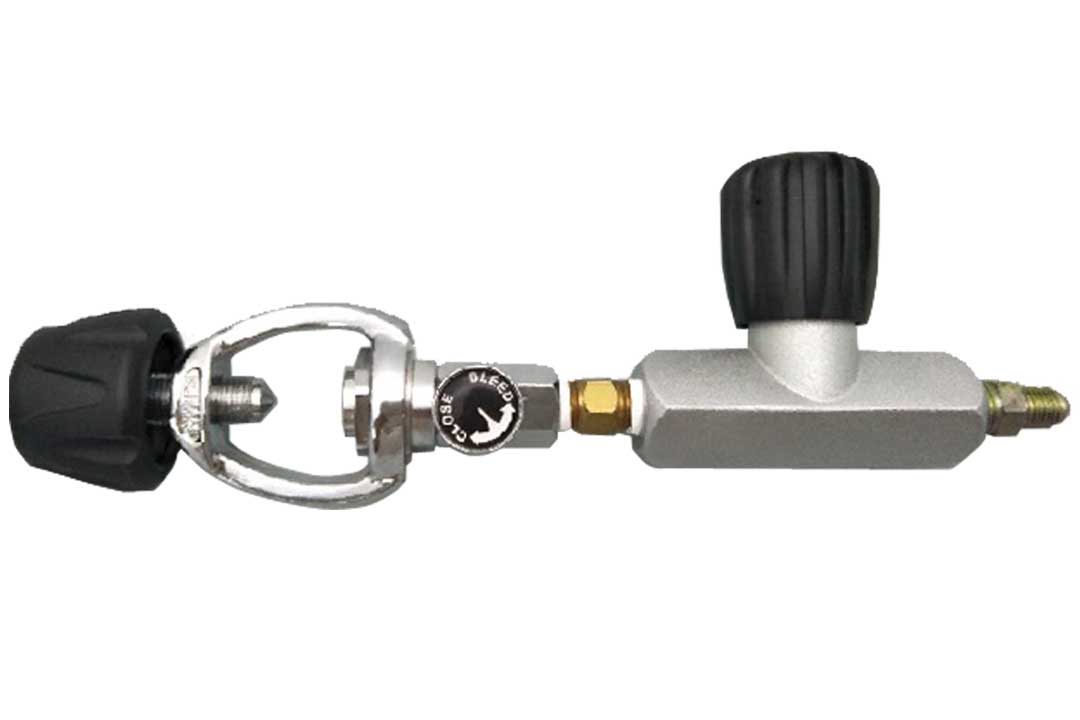 開關閥門含充氣頭 ON / OFF VALVE YOKE(附左右接頭 1/4 TO 1/8 NPT)